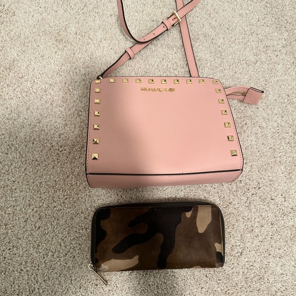 (2) Michael Kors Selma Studded Crossbody - Picture 8 of 9